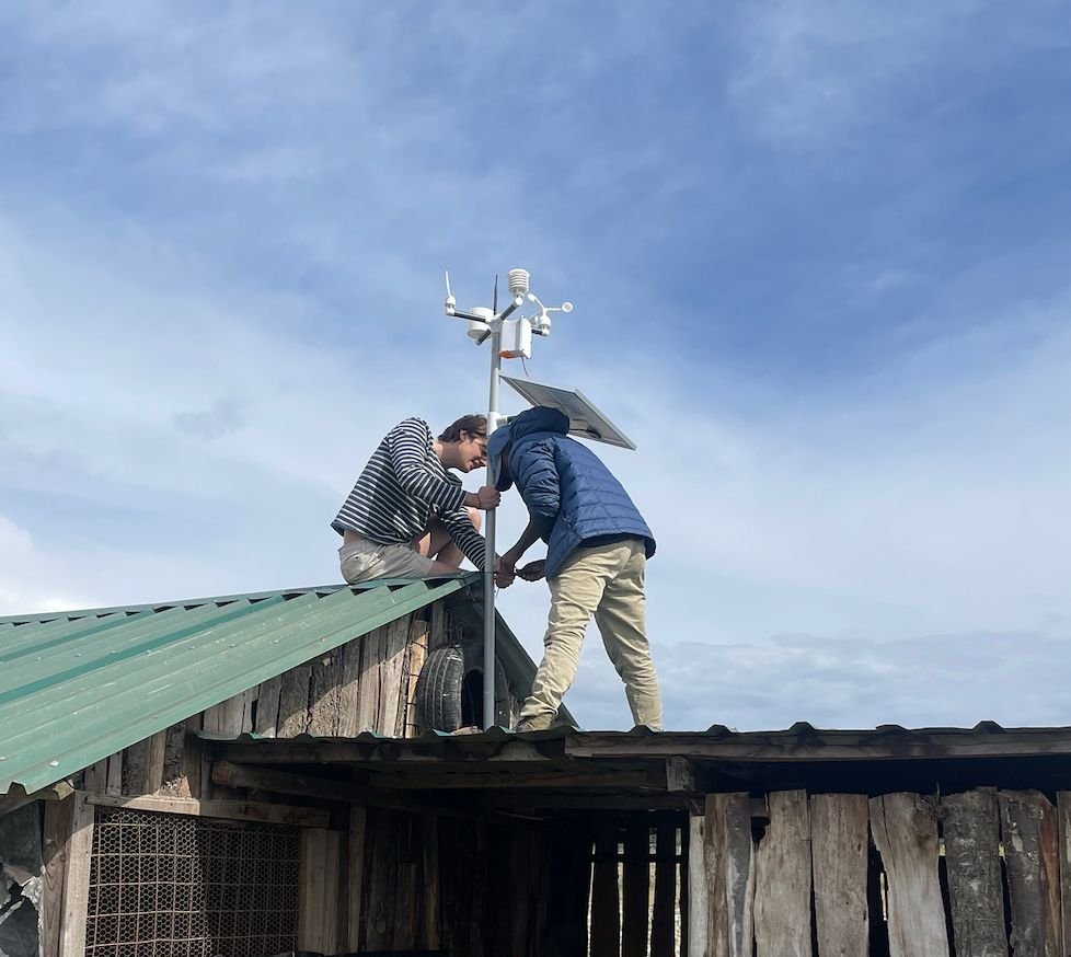 NuaSense weather station deployed on a Kenyan farm
