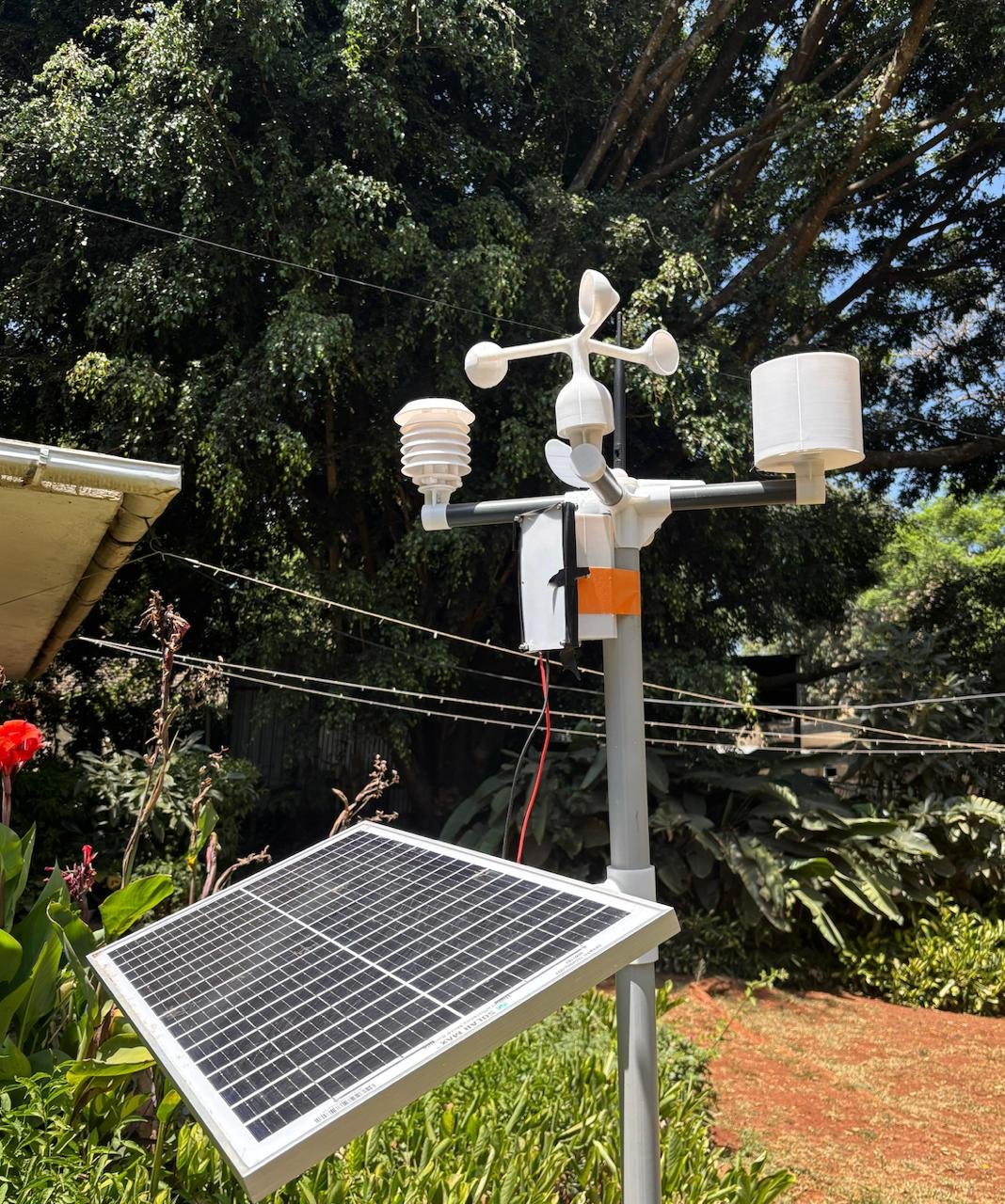 NuaSense solar-powered weather station close-up
